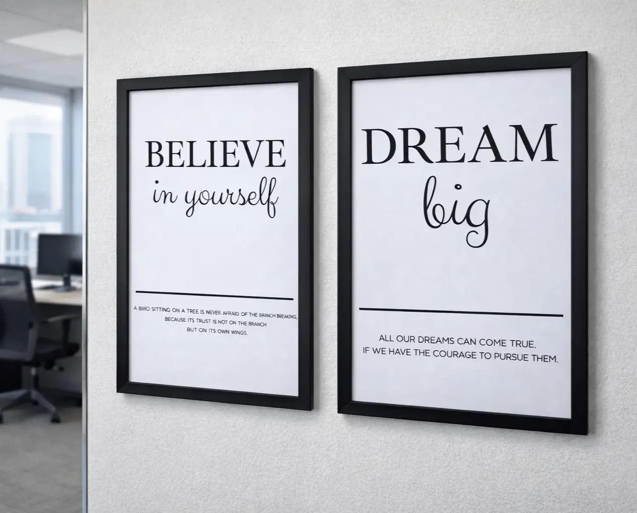 Dream Big & Believe In Yourself Frame Set